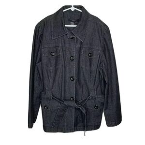 Sandro Sportswear Womens Denim Blazer Jacket Large